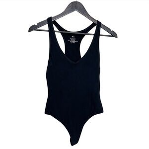 TNA Black V-Neck Bodysuit - Size S